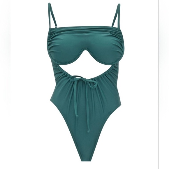 Andrea Iyamah NWT Swimsuit Tiaca One Piece Swimsuit Convertible Neckline Cutouts - Picture 3 of 8